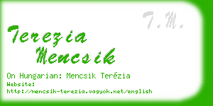 terezia mencsik business card