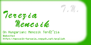 terezia mencsik business card